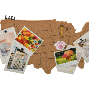 American Cork Map Board Eco-Friendly Push Pin Map for Office and  Home