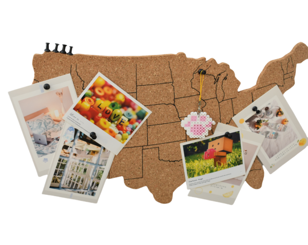 American Cork Map Board Eco-Friendly Push Pin Map for Office and  Home