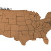 USA Map Cork Board With 10 Push Pins Travel Map Cork Bulletin Board - 图片 4
