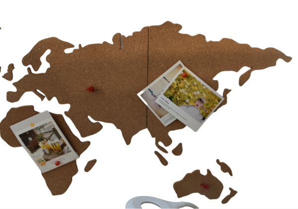 Cork World Map Wall Board Sustainable, Decorative, and Functional Premium Quality - 图片 6