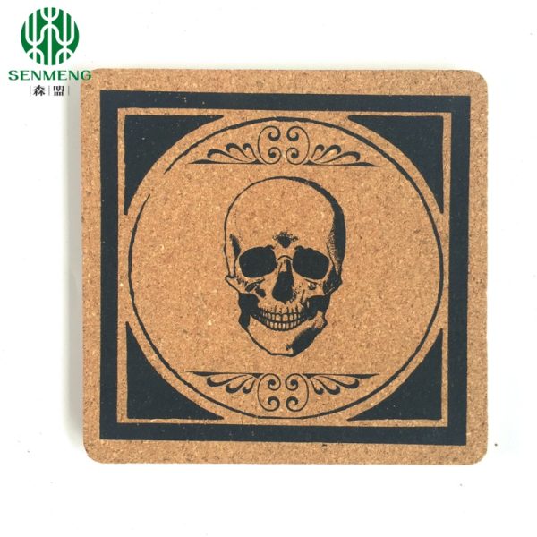 Custom Square Natural Hot Dishes Cork Placemats with Beautiful Printed Pattern - 图片 3