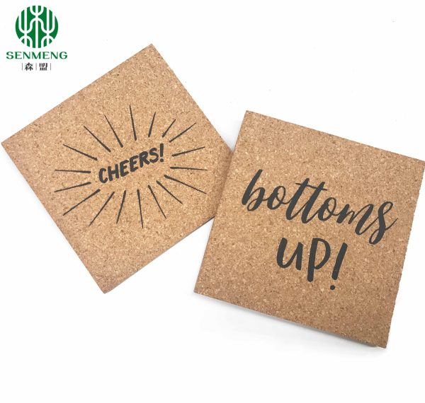 Custom Square Natural Hot Dishes Cork Placemats with Beautiful Printed Pattern - 图片 4