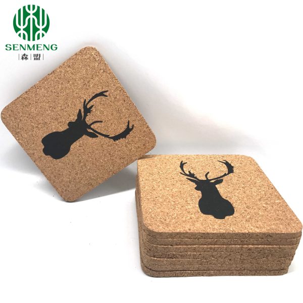 Custom Square Natural Hot Dishes Cork Placemats with Beautiful Printed Pattern - 图片 7