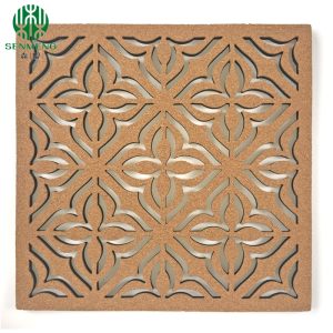 Cork Bulletin Board Decorative Hollow-Carved Cork Tiles Elegant Design