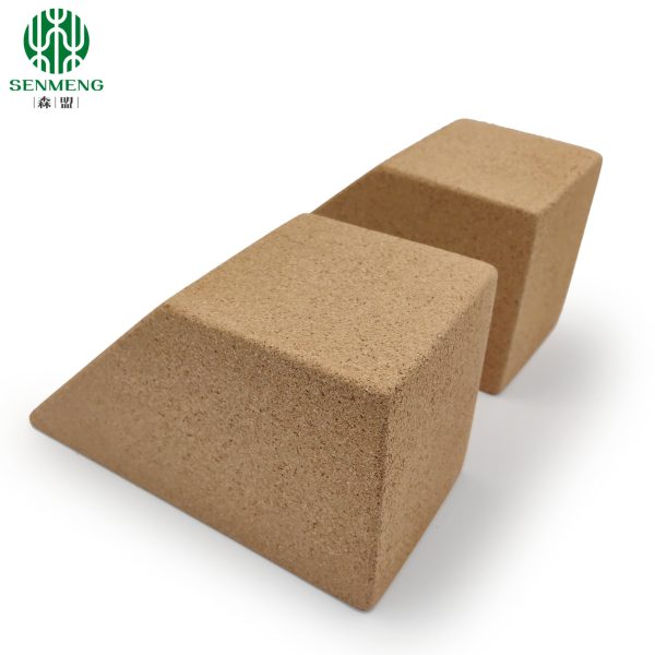 Trapezoid Cork Yoga Brick Blocks Eco Deepen Calf Wrist Support Practice - 图片 2