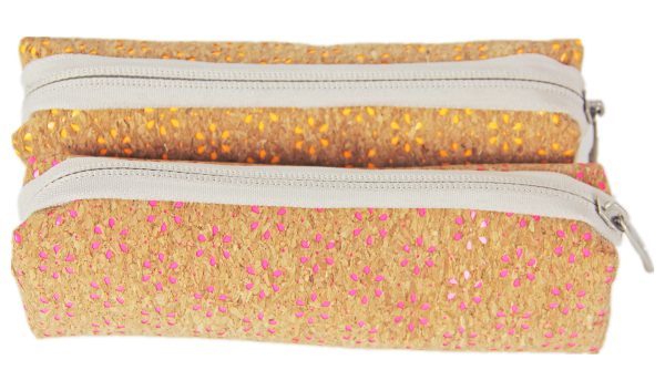 Cork Pencil Case With Flower Hollow-carved Pattern Stationery Pen Pouch - 图片 4