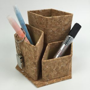 Multi Functional Cork Fabric Pen Holder for Office or Home Use