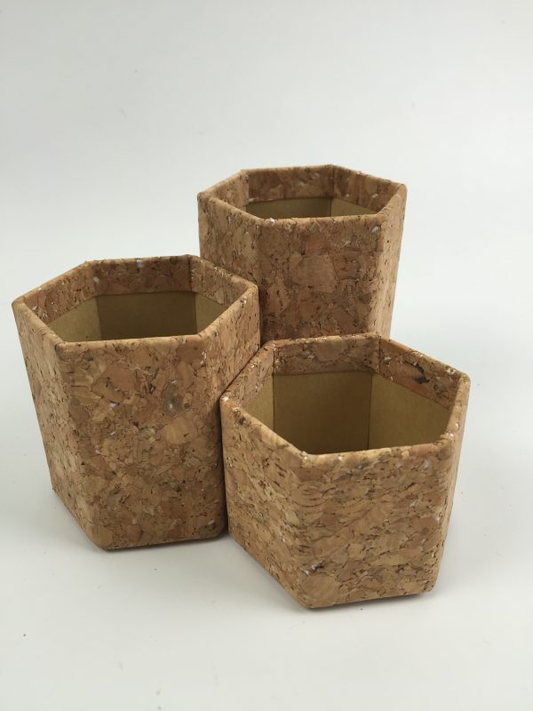 Cork Fabric Pen Holder Stationery Desk Storage Organizer Office