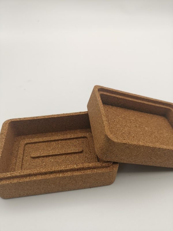 Rectangular Cork Soap Holder Dish Container Box Case For Bathroom Traveling - 图片 7