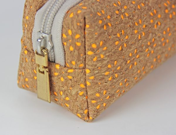 Cork Pencil Case With Flower Hollow-carved Pattern Stationery Pen Pouch - 图片 6