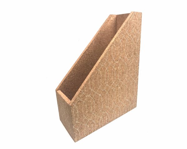 Cork Magazine Holder File Folder Storage Desk Organizer Stationery - 图片 2
