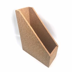 Cork Magazine Holder File Folder Storage Desk Organizer Stationery