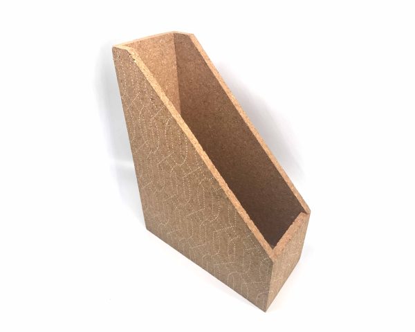 Cork Magazine Holder File Folder Storage Desk Organizer Stationery