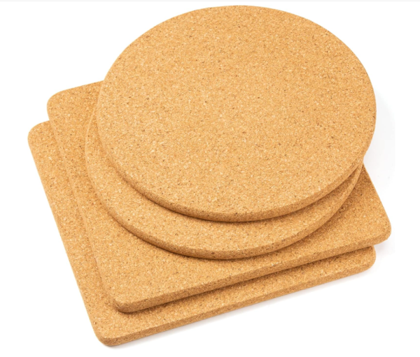Premium Cork Table Placemats Water-Resistant  Durable Cork Placemats For Hot Dishes