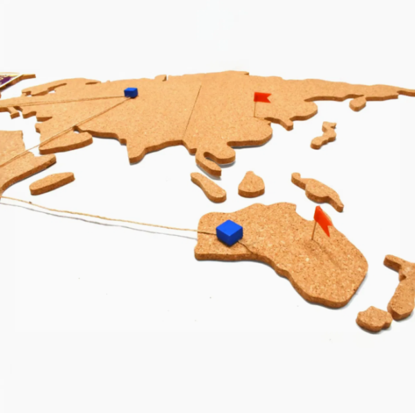 Customizable Cork Pin Board Map for Travel Enthusiasts - 图片 2