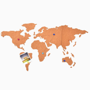Customizable Cork Pin Board Map for Travel Enthusiasts