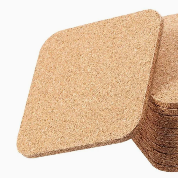 Eco100% Natural Cork Customizable Square Cork Coasters Table Heat Insluation - 图片 3