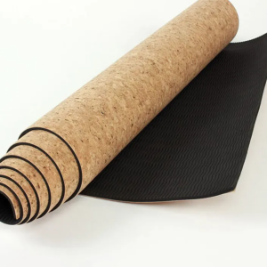 Custom Logo Eco Cork Yoga Mat  Non-Slip Recyclable,Ideal for Hot Yoga and Workout