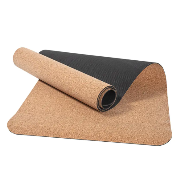 Wholesale Custom  Flexible Organic Rubber Bottom Non Slip Cork Yoga Mat For Exercise
